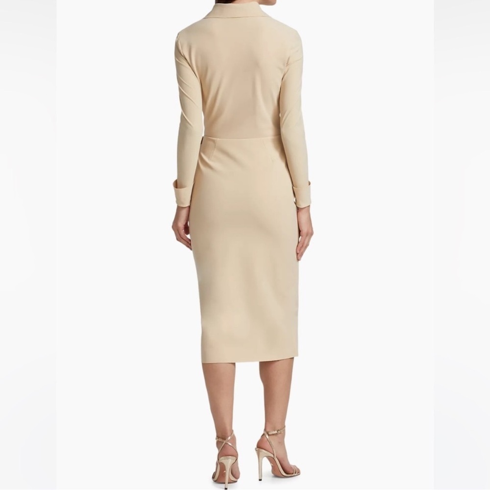 Chiara Boni La Petite Robe Kamala Matt Jersey Faux Wrap Midi Dress size 54 - Picture 2 of 15